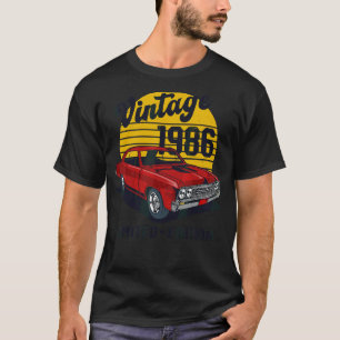 Camiseta Vintage 1986 36ª Carro Clássico de Aniversário