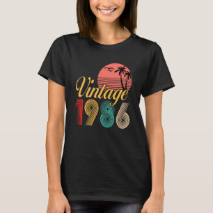 Camiseta Vintage 1986 36º Aniversário Para Homens Mulheres