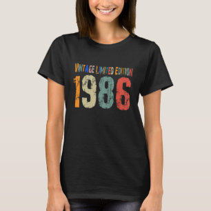 Camiseta Vintage 1986 Aniversário do 36º aniversário de 36 