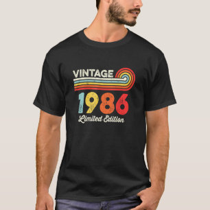 Camiseta Vintage 1986 Aniversário Mulheres Nasceres Em 1986