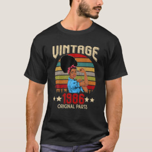 Camiseta Vintage 1986 Feita Em 1986 36º Aniversário 36 Anos
