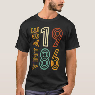Camiseta Vintage 1986 presentes com 37 anos para homens mul