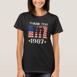 Camiseta Vintage 1987, 35 anos, Flag American 35th Birt