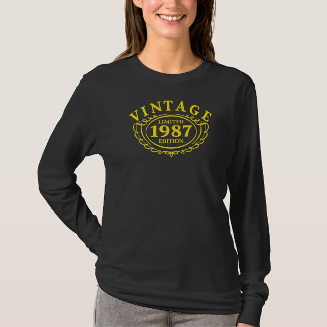 Camiseta Vintage 1987 Aniversário Idea (Frente)