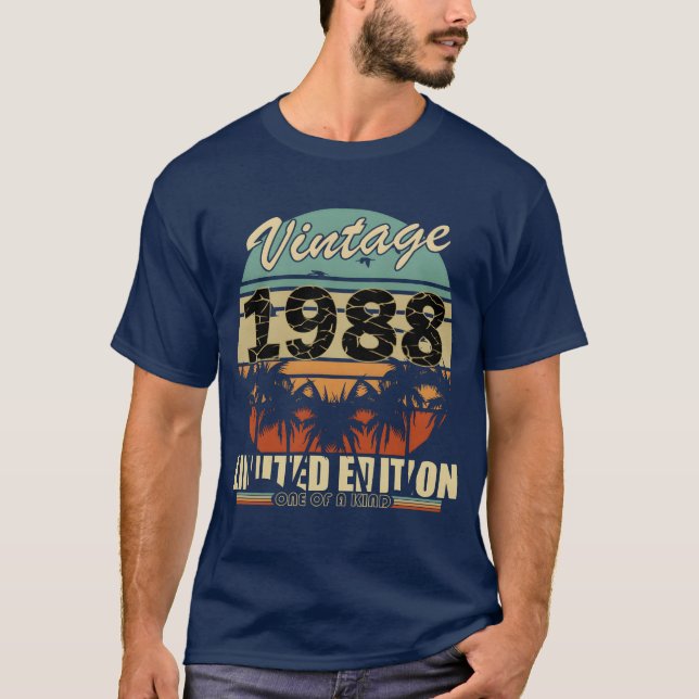 Camiseta Vintage 1988 engraçado (Frente)