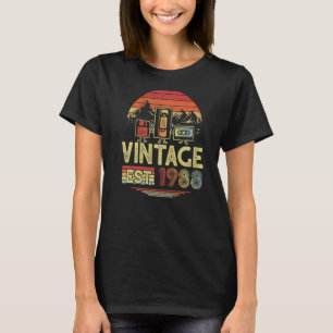 Camiseta Vintage 1988 Feita Em 1988 35º Aniversário 35 Anos