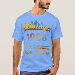 Camiseta Vintage 1988 Limited Edition Partes Originais Birt