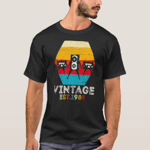 Camiseta Vintage 1989 32th Birthday Cassette Tape For Men W
