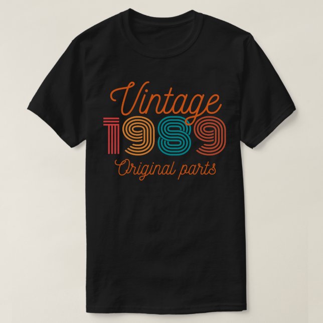 Camiseta Vintage 1989 Partes originais (Frente do Design)