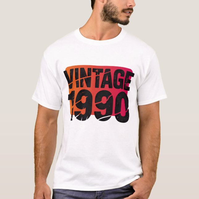 Camiseta Vintage 1990 Retro Sunset Distressed Graphic (Frente)