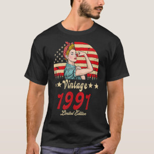 Camiseta Vintage 1991 1991 31º B Dia 31 Anos