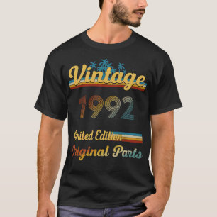Camiseta Vintage 1992 Limited Edition Partes Originais Birt