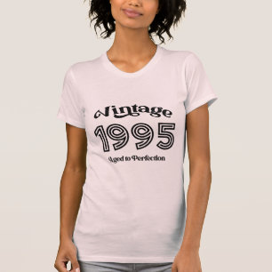 Camiseta Vintage 1995 Aniversário, Idade até Perfecção