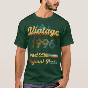 Camiseta Vintage 1996 Limited Edition Partes Originais Birt