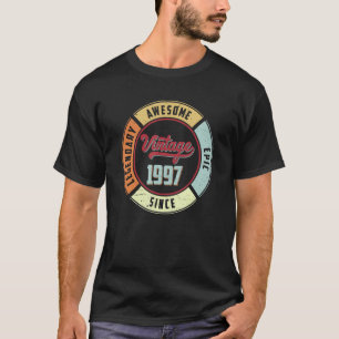 Camiseta Vintage 1997 25 Birthday Legendary Awesmic