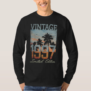 Camiseta Vintage 1997 Limited Edition 28 anos, presentes 28