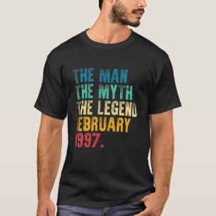 Camiseta Vintage 1997 Man Myth Legend 24Th Bday Gift Retro