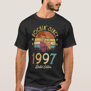 Camiseta Vintage 1997 Rockin Desde 25 Aniversário Mulheres