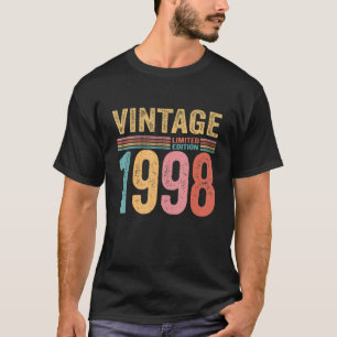 Camiseta Vintage 1998 Aniversário de 24 anos