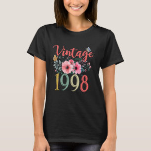 Camiseta Vintage 1998 Floral Hippie Groovy Wildflower 27th
