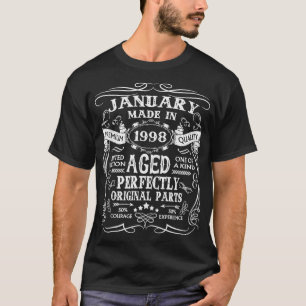 Camiseta Vintage 1998 Janeiro feito em 1998 26º aniversário