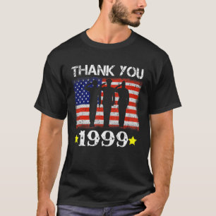 Camiseta Vintage 1999 23 anos Antiga Flag American 23th Bir