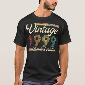Camiseta Vintage 1999 Limited Edition 24 anos
