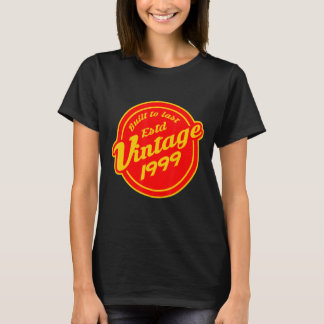 Camiseta Vintage 1999 retro aniversário de 23 anos