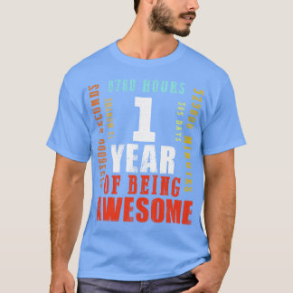 Camiseta Vintage 1 ano de ser um aniversário incrível