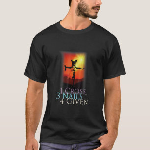 Camiseta Vintage 1 Cross 3 Unhas Perdoada Faith Sunshine