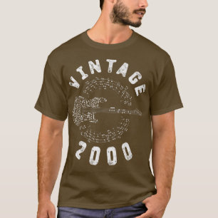 Camiseta Vintage 2000 Birthday Limited Edition Música de Vi