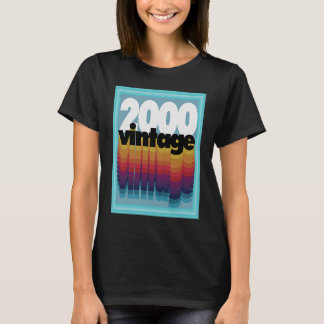 Camiseta Vintage 2000 Classic Colorful Birthday and Special