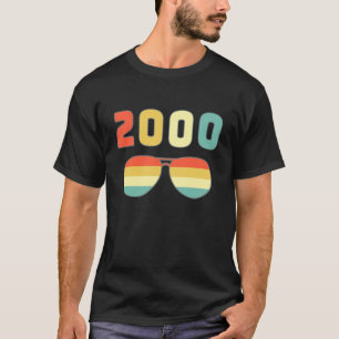 Camiseta Vintage 2000 para Mulheres Retro 2000 Aniversário