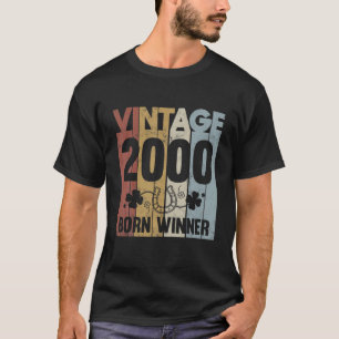 Camiseta Vintage 2000 Retro 20 Birthday Dão Boa Sorte Bo