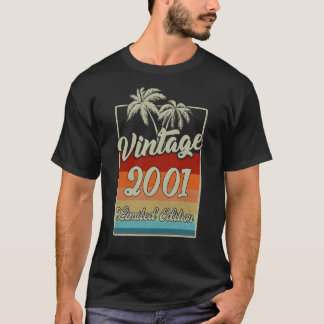 Camiseta Vintage 2001 22 Anos 22 Anos Aniversário 1
