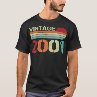 Camiseta Vintage 2001 Homens e Mulheres Engraçados, 21 Anos