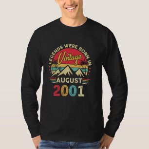 Camiseta Vintage 2001 Limited Edition 23 de agosto Aniversá