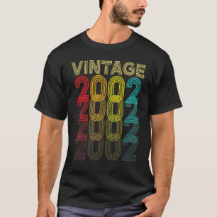 Camiseta Vintage 2002 20 Anos 20 Bir Homens E Mulheres
