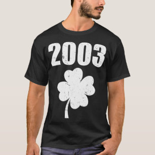 Camiseta Vintage 2003 aniversário de 21 anos Saint Patricks
