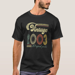 Camiseta Vintage 2003 Birthday Retro 20 All Original Part