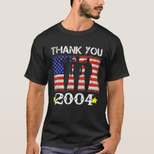 Camiseta Vintage 2004 18 Anos Antiga Flag American 18th Bir