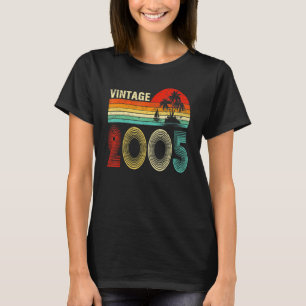 Camiseta Vintage 2005, 18 anos, para rapazes, 18 anos
