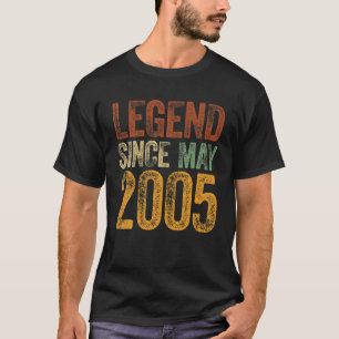 Camiseta Vintage 2005 Aniversário Legenda do Nascer desde
