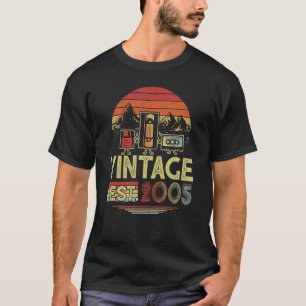 Camiseta Vintage 2005 Feita Em 2005 17º Aniversário 17 Anos