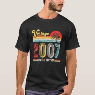 Camiseta Vintage 2007 15 Aniversário Decorations Boy 15