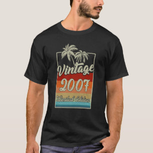 Camiseta Vintage 2007 16 Anos 16 Anos 16 Anos Aniversário