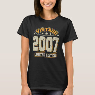 Camiseta Vintage 2007 Limited Edition 16 anos