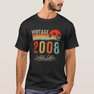 Camiseta Vintage 2008 14 Aniversário de 14 anos