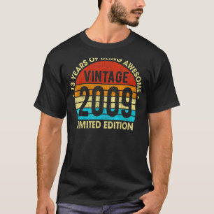 Camiseta Vintage 2009, 13, Aniversário