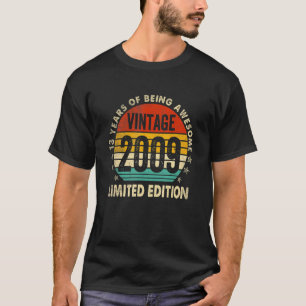 Camiseta Vintage 2009 13 Aniversário de 13 anos
